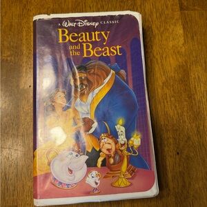 Disney Beauty and the Beast VHS with Purple and Blue Cover